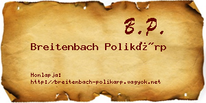 Breitenbach Polikárp névjegykártya